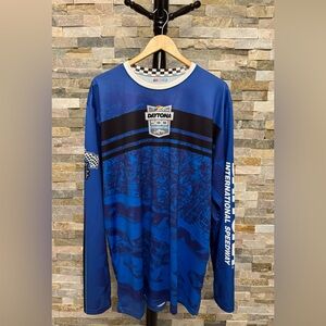 NASCAR X Guy Harvey AOP Daytona 500 2015 Long Sleeve Shirt Men’s XXL Blue